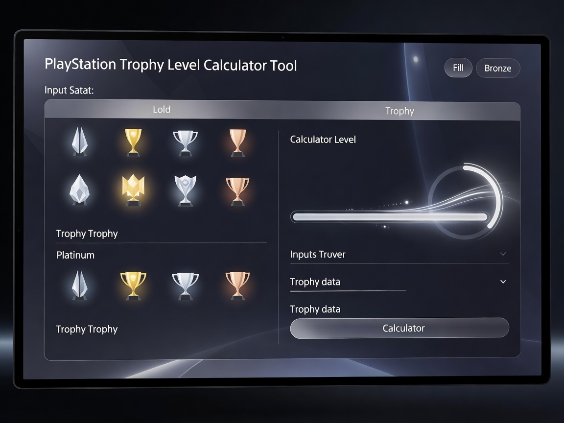 PlayStation Trophy Level Calculator Tool Interface
